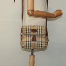 Burberrys Nova Check Shoulder Bag PVC Beige Brown gold Auth BD1678-20
