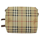 Burberrys Nova Check Shoulder Bag PVC Beige Brown gold Auth BD1678-2