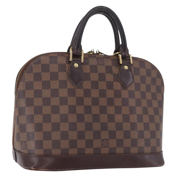 LOUIS VUITTON Damier Ebene Alma Hand Bag N51131 LV Auth BD1687
