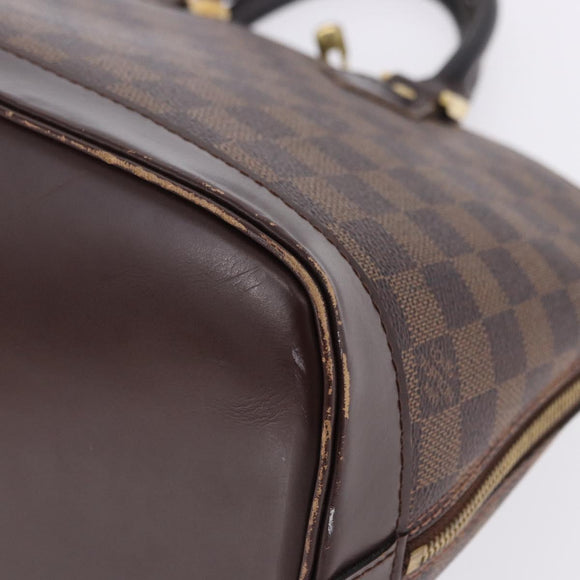 LOUIS VUITTON Damier Ebene Alma Hand Bag N51131 LV Auth BD1687