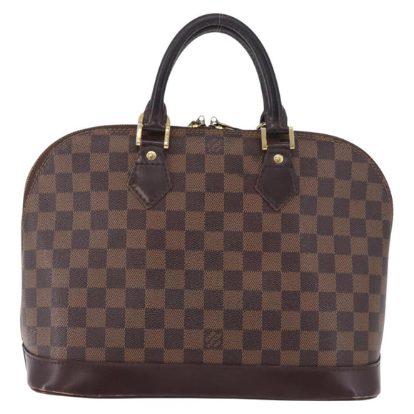 LOUIS VUITTON Damier Ebene Alma Hand Bag N51131 LV Auth BD1687