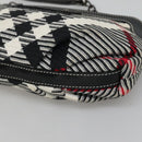 BURBERRY Nova Check Blue Label Shoulder Bag Canvas Black Auth BD170-9