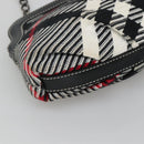 BURBERRY Nova Check Blue Label Shoulder Bag Canvas Black Auth BD170-14
