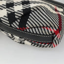 BURBERRY Nova Check Blue Label Shoulder Bag Canvas Black Auth BD170-15