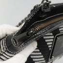 BURBERRY Nova Check Blue Label Shoulder Bag Canvas Black Auth BD170-10