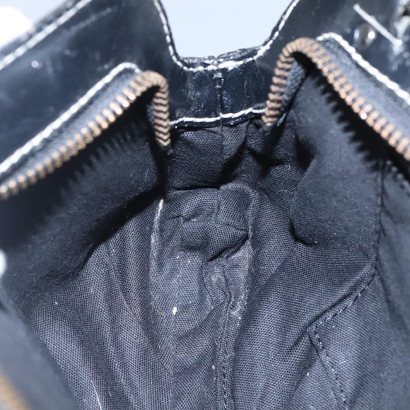 BURBERRY Nova Check Blue Label Shoulder Bag Canvas Black Auth BD170