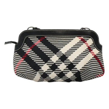 BURBERRY Nova Check Blue Label Shoulder Bag Canvas Black Auth BD170 - 0