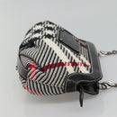 BURBERRY Nova Check Blue Label Shoulder Bag Canvas Black Auth BD170-3