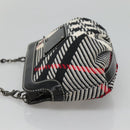 BURBERRY Nova Check Blue Label Shoulder Bag Canvas Black Auth BD170-4