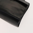 Salvatore Ferragamo Gancini Hand Bag Leather 2way Black Gold Auth BD1703-9