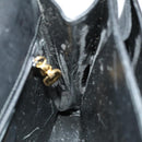 Salvatore Ferragamo Gancini Hand Bag Leather 2way Black Gold Auth BD1703-19