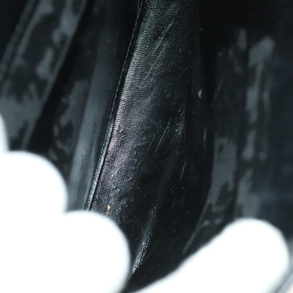 Salvatore Ferragamo Gancini Hand Bag Leather 2way Black Gold Auth BD1703