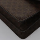 CELINE Macadam Canvas Hand Bag PVC Leather Brown Gold Auth BD171-14