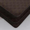 CELINE Macadam Canvas Hand Bag PVC Leather Brown Gold Auth BD171-15