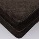 CELINE Macadam Canvas Hand Bag PVC Leather Brown Gold Auth BD171-16