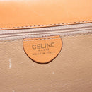 CELINE Macadam Canvas Hand Bag PVC Leather Brown Gold Auth BD171-18