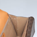 CELINE Macadam Canvas Hand Bag PVC Leather Brown Gold Auth BD171-19