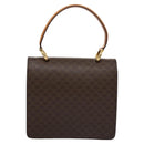CELINE Macadam Canvas Hand Bag PVC Leather Brown Gold Auth BD171-2