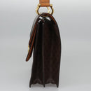 CELINE Macadam Canvas Hand Bag PVC Leather Brown Gold Auth BD171-3