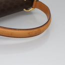 CELINE Macadam Canvas Hand Bag PVC Leather Brown Gold Auth BD171-7