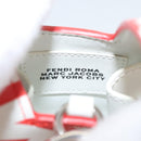 FENDI Bunny Mark Jacobs Collaboration Bag Leather White Red Silver Auth BD1711M-20