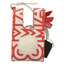 FENDI Bunny Mark Jacobs Collaboration Bag Leather White Red Silver Auth BD1711M-2
