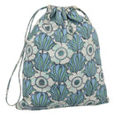 PRADA purse Pouch cotton Blue Auth BD1714-1