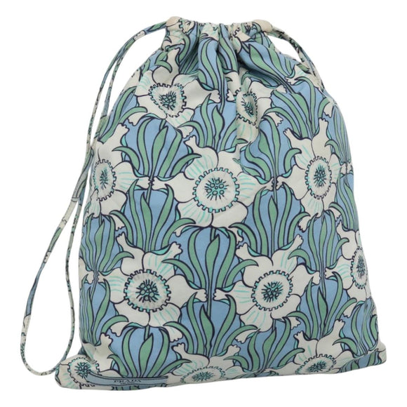 PRADA purse Pouch cotton Blue Auth BD1714