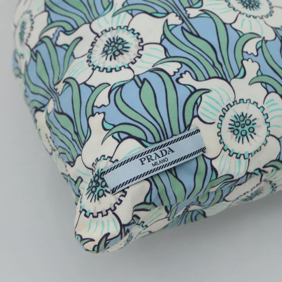 PRADA purse Pouch cotton Blue Auth BD1714