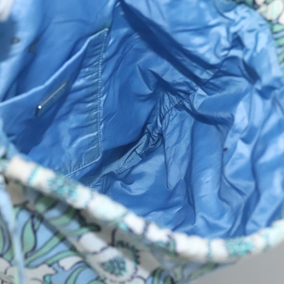 PRADA purse Pouch cotton Blue Auth BD1714