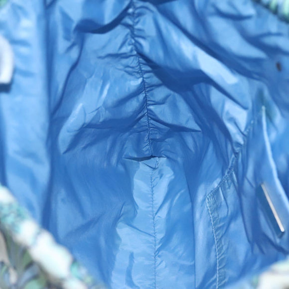 PRADA purse Pouch cotton Blue Auth BD1714