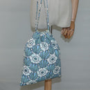 PRADA purse Pouch cotton Blue Auth BD1714-20