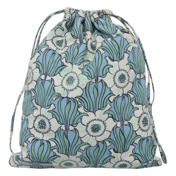 PRADA purse Pouch cotton Blue Auth BD1714