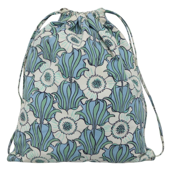 PRADA purse Pouch cotton Blue Auth BD1714