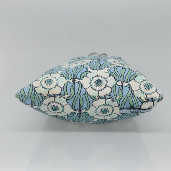 PRADA purse Pouch cotton Blue Auth BD1714