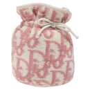 Christian Dior Trotter Canvas Pouch Pile Pink Auth BD1717-1