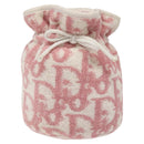 Christian Dior Trotter Canvas Pouch Pile Pink Auth BD1717-13