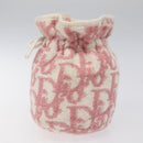 Christian Dior Trotter Canvas Pouch Pile Pink Auth BD1717-3