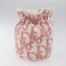 Christian Dior Trotter Canvas Pouch Pile Pink Auth BD1717-4