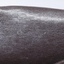 Christian Dior Trotter Canvas Shoulder Bag Brown Gold Auth BD172-11