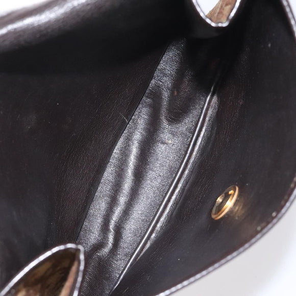 Christian Dior Trotter Canvas Shoulder Bag Brown Gold Auth BD172