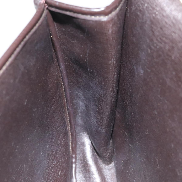 Christian Dior Trotter Canvas Shoulder Bag Brown Gold Auth BD172