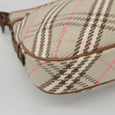 BURBERRY Nova Check Blue Label Shoulder Bag Canvas Beige Auth BD1720-16