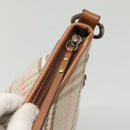 BURBERRY Nova Check Blue Label Shoulder Bag Canvas Beige Auth BD1720-8