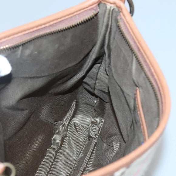 BURBERRY Nova Check Blue Label Shoulder Bag Canvas Beige Auth BD1720