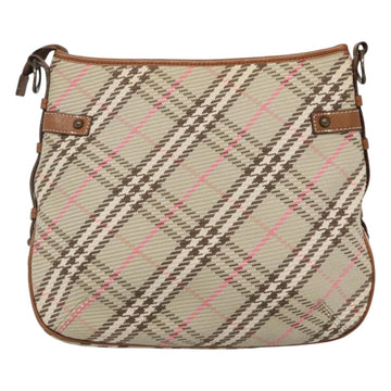 BURBERRY Nova Check Blue Label Shoulder Bag Canvas Beige Auth BD1720 - 0