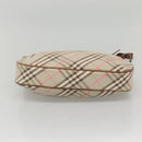 BURBERRY Nova Check Blue Label Shoulder Bag Canvas Beige Auth BD1720-6