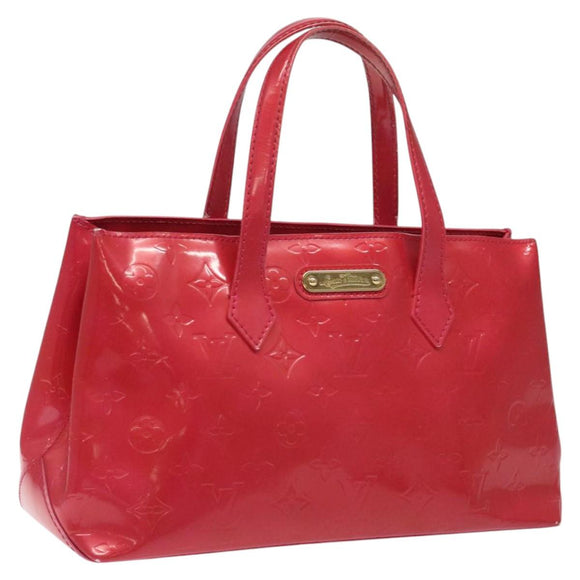 LOUIS VUITTON Monogram Vernis Wilshire PM Hand Bag Rose Pop M93643 Auth BD1729