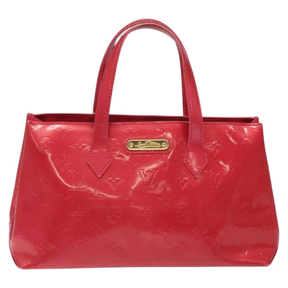 LOUIS VUITTON Monogram Vernis Wilshire PM Hand Bag Rose Pop M93643 Auth BD1729