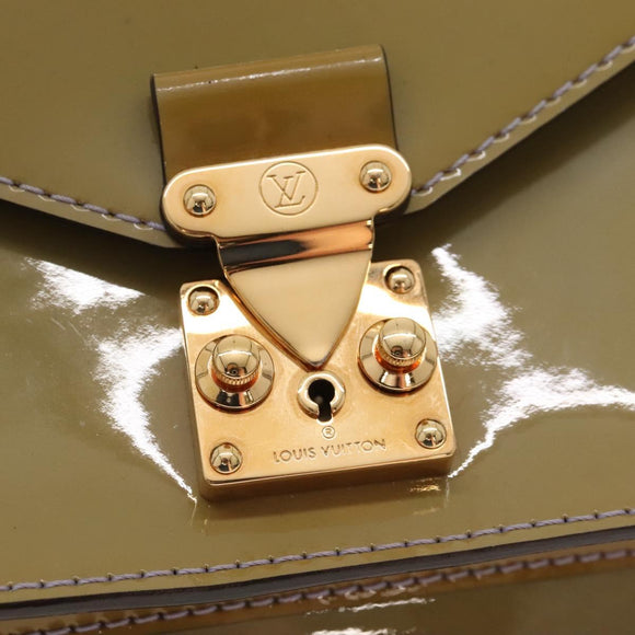 LOUIS VUITTON Monogram Vernis Monceau BB Bag 2way Veil Olive M91578 Auth BD1730